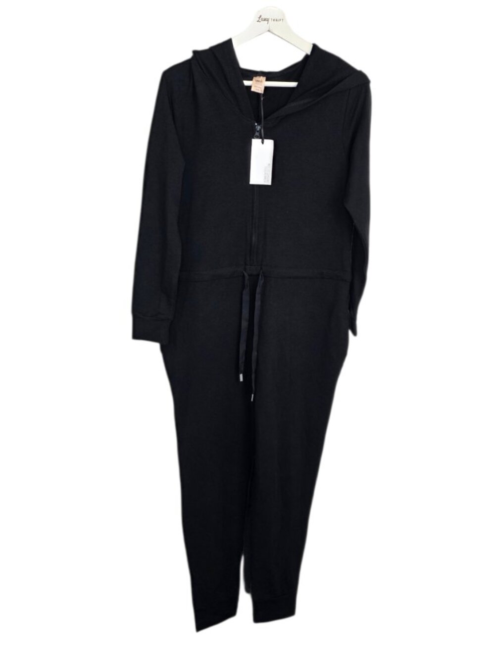 Smash + Tess Jumpsuit, Long Sleeve, Zip Up, Black, Loungewear, Size M